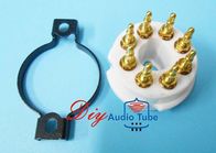 8 Pin Octal Ceramic Tube Sockets Gold Plated Brass Pins For KT88 EL34 GZ34